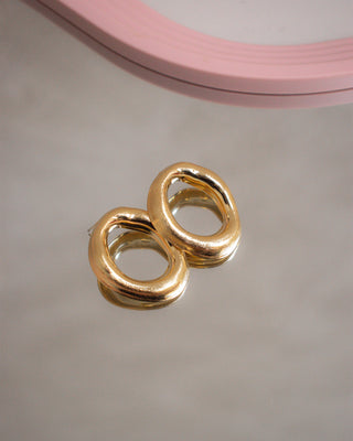 ORGANIC SHAPE EARRINGS - GOLD - By Lenz