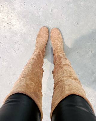 OVERKNEE BOOTS - TAUPE - By Lenz