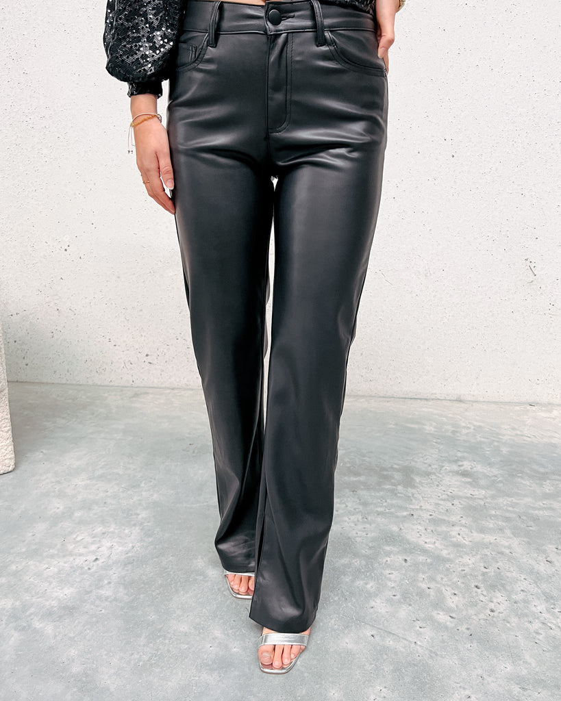 HAILEY STRAIGHT LEATHER PANT - By Lenz