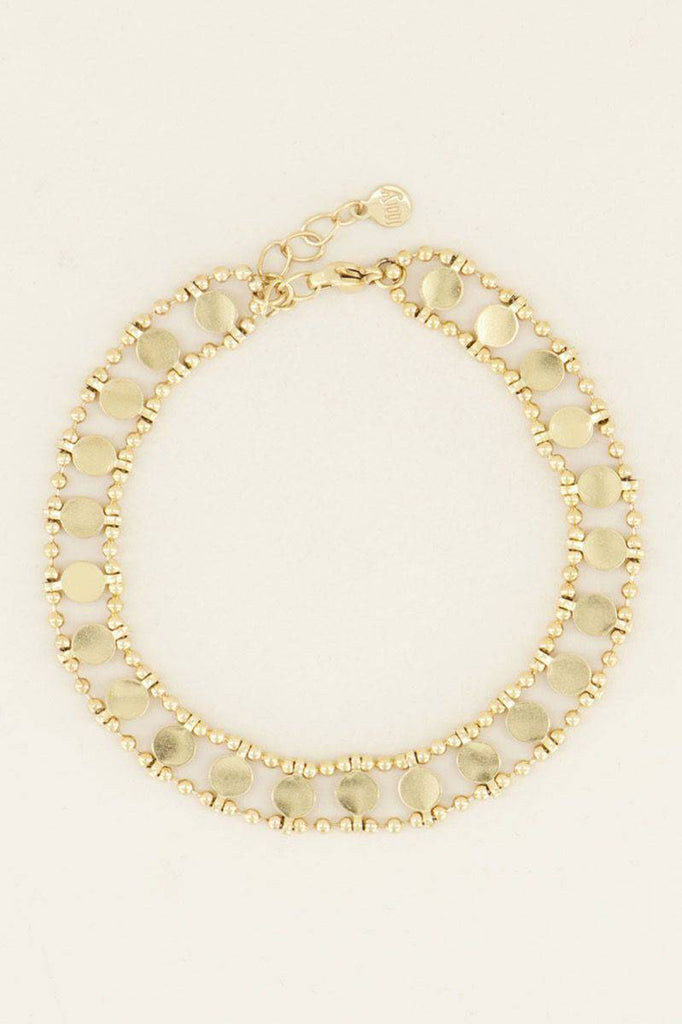 DOUBLE COIN ANKLET GOLD - By Lenz