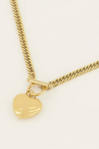 LUCKY CHARMS NECKLACE - BIG HEART GOLD - By Lenz