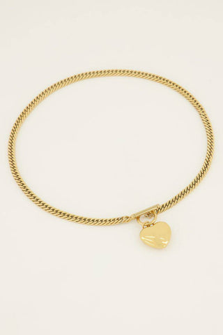 LUCKY CHARMS NECKLACE - BIG HEART GOLD - By Lenz